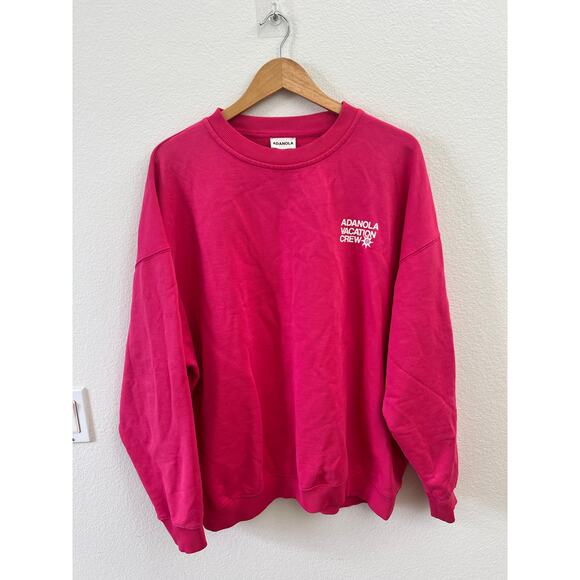 Adanola Vacation Oversized Sweatshirt Hot Pink XL - Picture 5 of 6